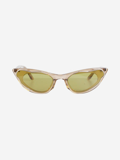 Brown skinny cat eye transparent sunglasses Sunglasses Moy Atelier 