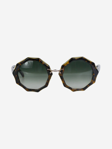 Brown heaxgon framed sunglasses Sunglasses Oscar De La Renta x Morgenthal Federics 