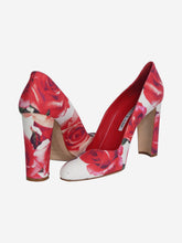 Load image into Gallery viewer, Red rose print heels - size EU 39.5 (UK 6.5) Heels Manolo Blahnik 
