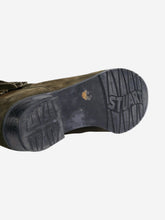 Load image into Gallery viewer, Green suede fringed boots Boots Stuart Weitzman 
