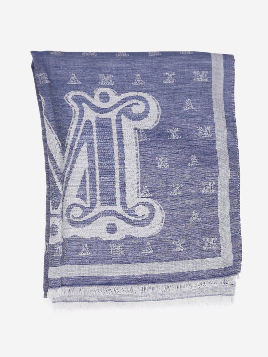 Blue monogram scarf Scarves Max Mara 