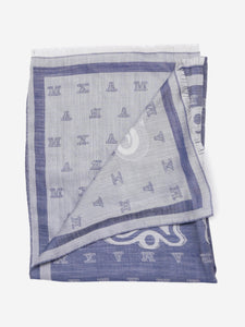 Max Mara Blue monogram scarf