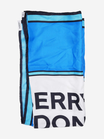 Blue logo detail scarf Accessories Burberry 