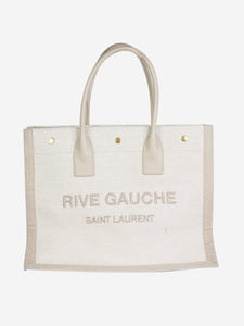 Saint Laurent Neutral 2022 Rive Gauche small tote bag