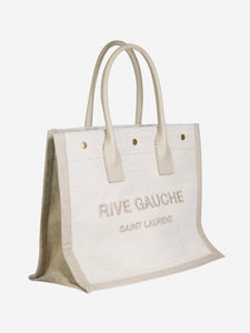 Saint Laurent Neutral 2022 Rive Gauche small tote bag