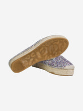Load image into Gallery viewer, Silver sparkly sequin espadrilles Flat Shoes Alexander McQueen 
