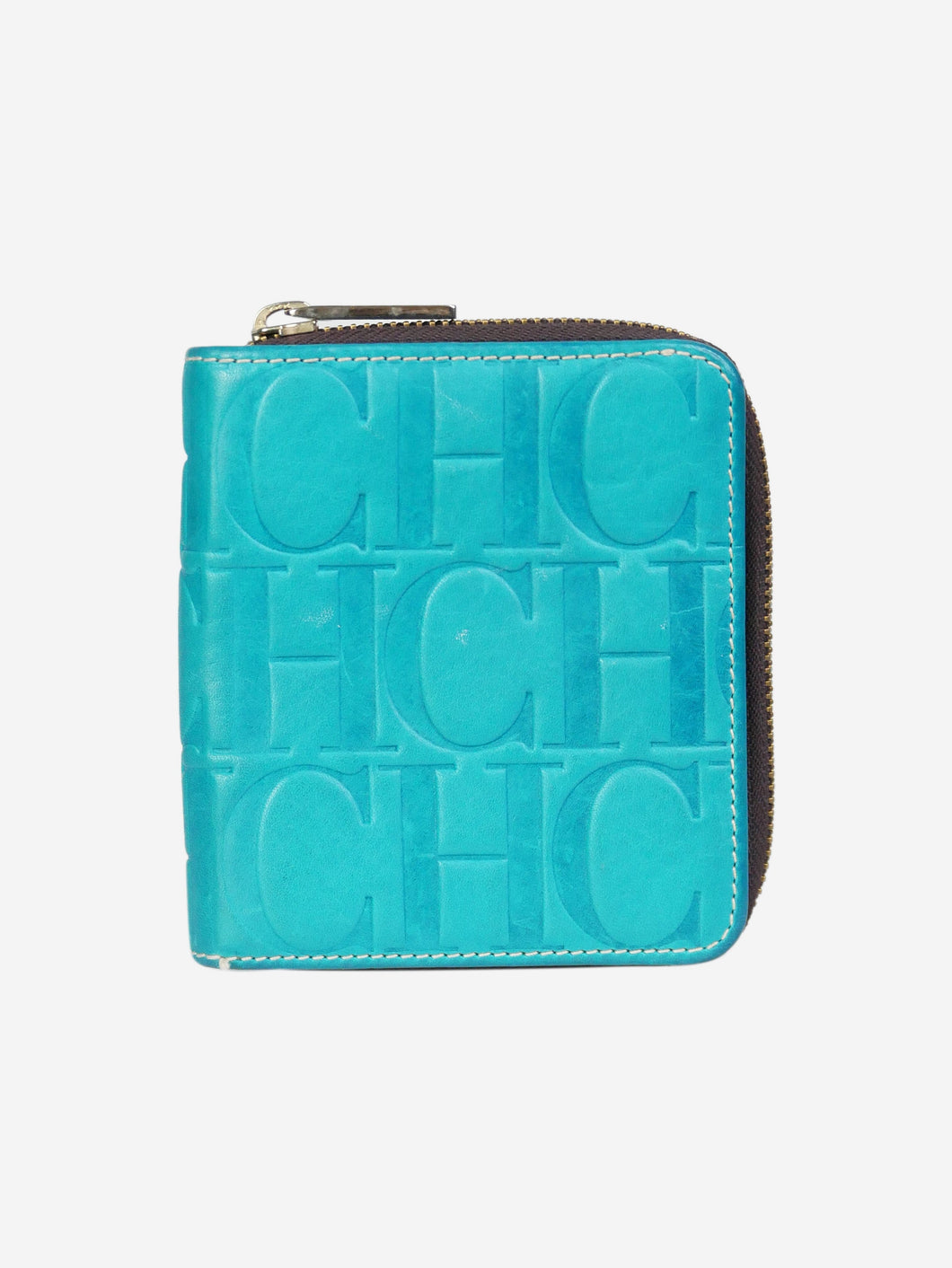 Blue pre-owned Chloe branded monogram wallet