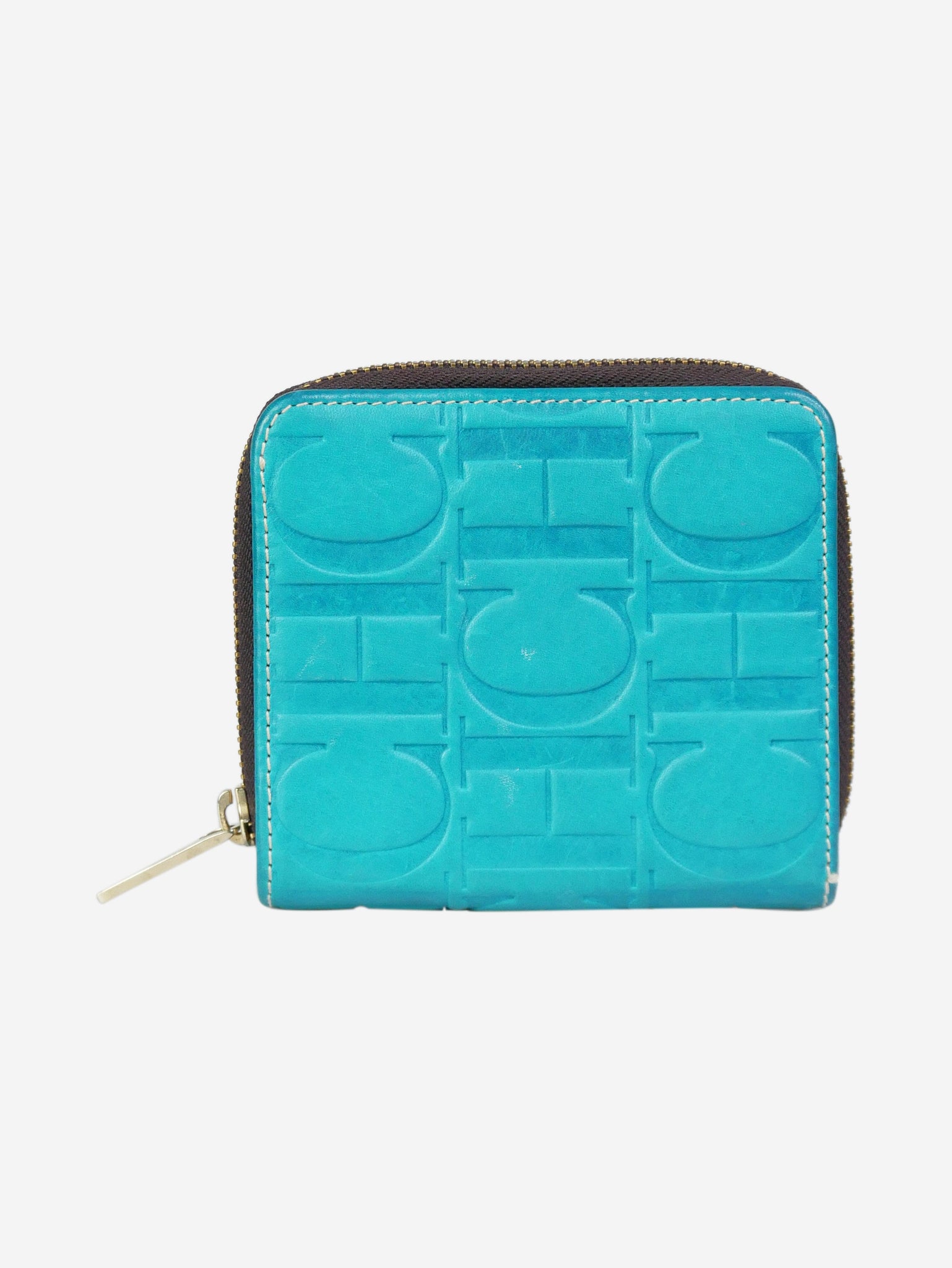 Blue pre-owned Chloe branded monogram wallet