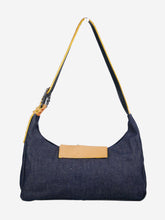 Load image into Gallery viewer, Blue denim flap jewelled shoulder flap Shoulder bags Claudio Orciani 
