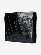 Load image into Gallery viewer, Black leather shoulder bag with front and rear flap pockets Shoulder bags Prada 
