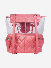 Load image into Gallery viewer, Pink 2018 matelasse vinyl flap silver hardware backpack Backpacks Chanel 
