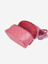 Load image into Gallery viewer, Pink 2018 matelasse vinyl flap silver hardware backpack Backpacks Chanel 
