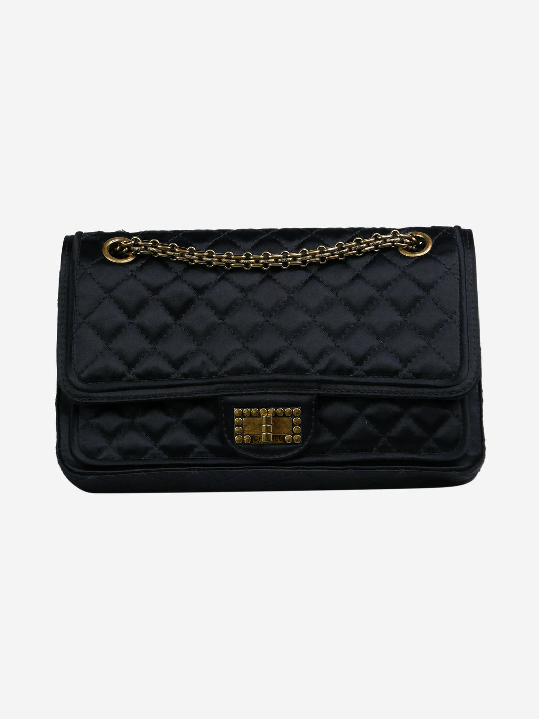 Black medium 2009-2010 2.55 gold hardware flap bag Shoulder bags Chanel 