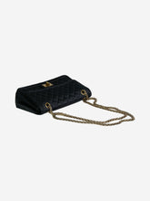 Load image into Gallery viewer, Black medium 2009-2010 2.55 gold hardware flap bag Shoulder bags Chanel 
