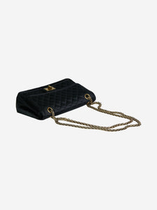 Chanel Black medium 2009-2010 2.55 gold hardware flap bag