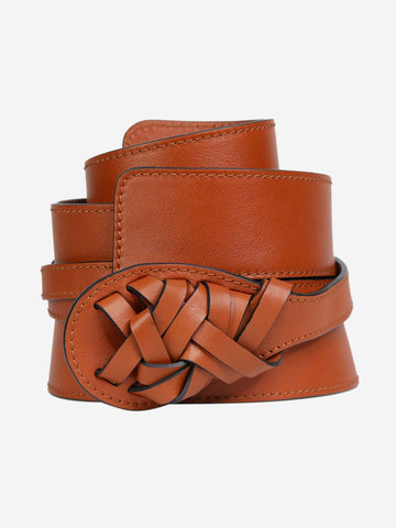 Brown leather waist belt Accessories Ulla Johnson 
