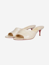 Load image into Gallery viewer, Neutral croc skin sandals Heels Christian Louboutin 
