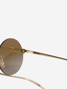 Dolce & Gabbana Gold circular rimless sunglasses