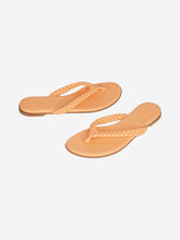 Load image into Gallery viewer, Orange leather braided thong sandals - size EU 38 Flat Sandals Gianvito Rossi 
