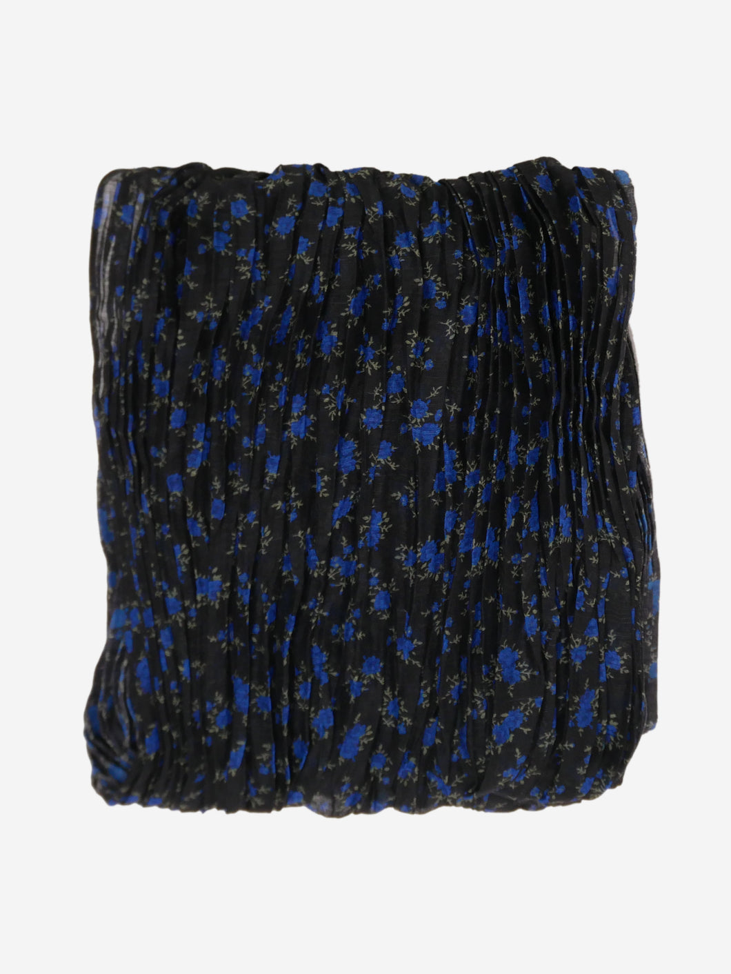 Black floral plisse scarf Scarves Saint Laurent 