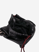 Load image into Gallery viewer, Black leather logo-print drawstring bag Backpacks Gucci 
