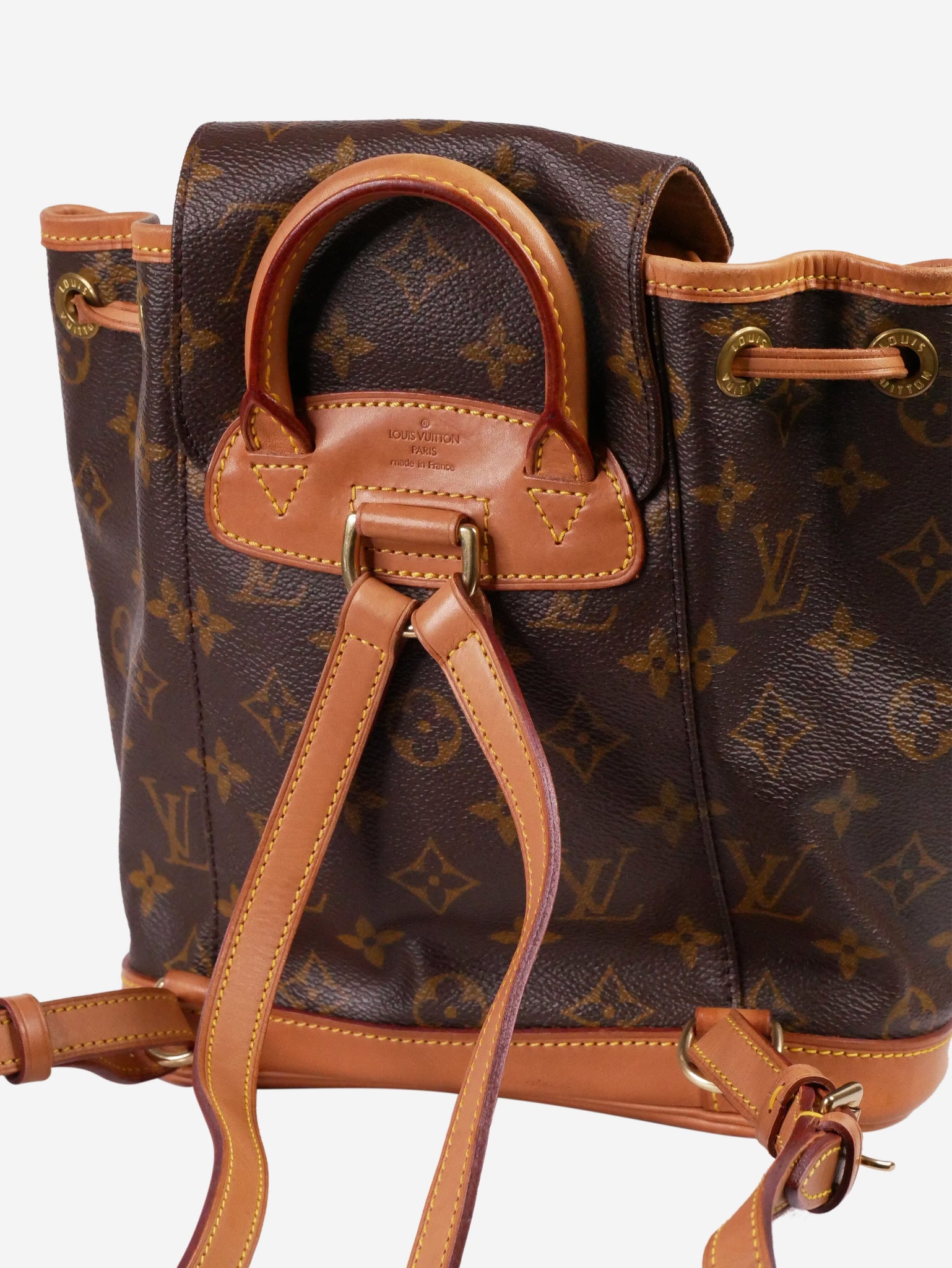Montsouris leather backpack Louis Vuitton Brown in Leather - 34853099