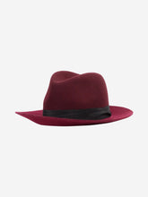 Load image into Gallery viewer, Burgundy two-tone Trilby hat Hats Rag &amp; Bone 
