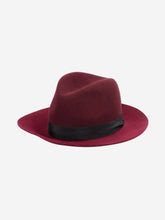 Load image into Gallery viewer, Burgundy two-tone Trilby hat Hats Rag &amp; Bone 
