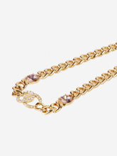 Load image into Gallery viewer, Gold bejewelled CC chain necklace Jewellery Chanel 
