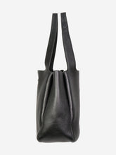 Load image into Gallery viewer, Black Vitello Daino soft leather tote bag Top Handle Bags Prada 
