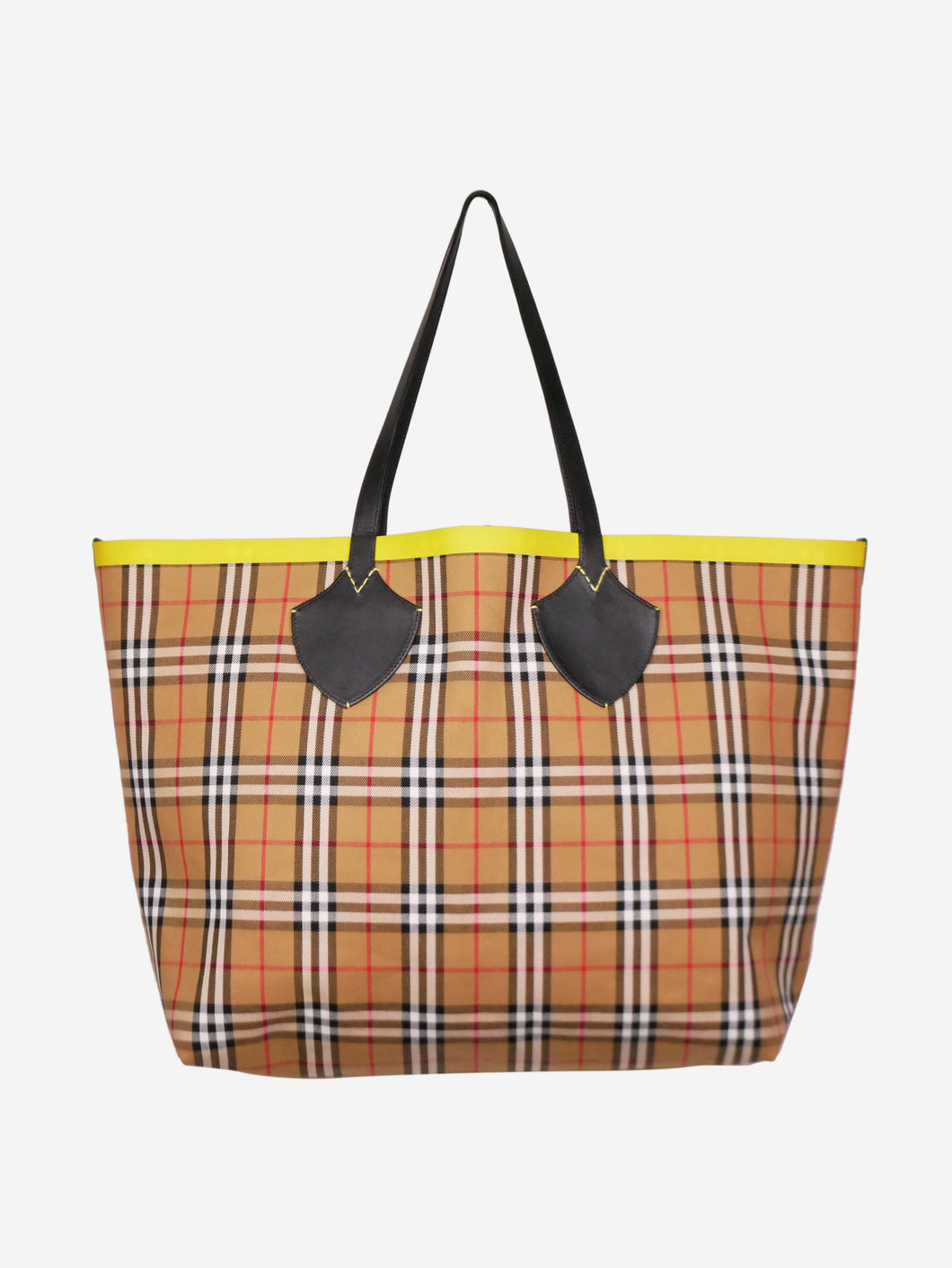 Neutral check canvas tote bag Tote Bags Burberry 
