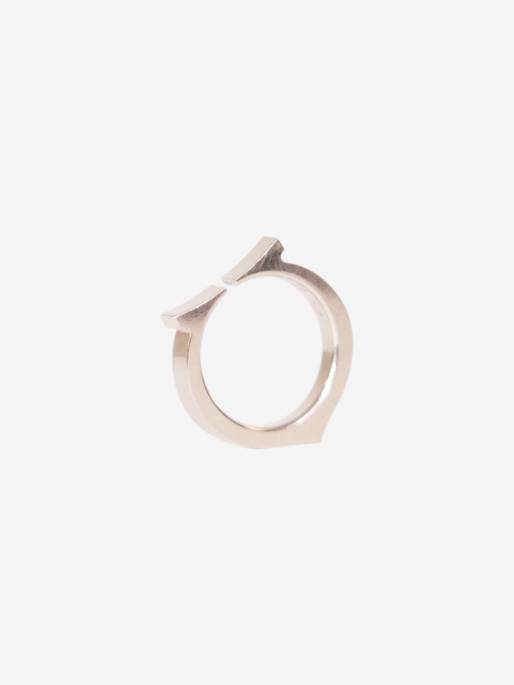 Silver 1990's Flat C ring Jewellery Cartier 