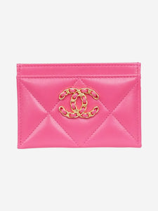 Chanel Pink 2020 19 leather card holder