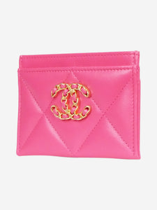 Chanel Pink 2020 19 leather card holder