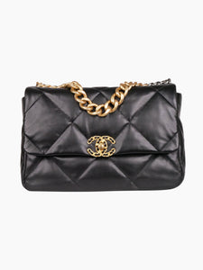 Chanel Black 2020 quilted gold hardware 19 shoulder bag