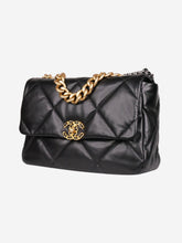 Load image into Gallery viewer, Black vintage 1994-1996 quilted gold hardware 19 shoulder bag Shoulder Bag Chanel 
