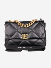 Load image into Gallery viewer, Black vintage 1994-1996 quilted gold hardware 19 shoulder bag Shoulder Bag Chanel 
