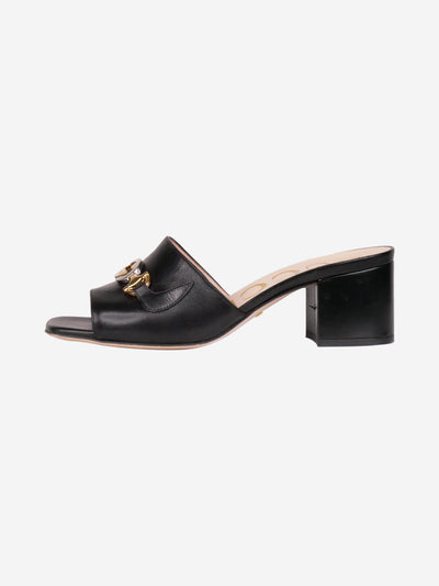 Black slip on square heels with buckle detail - size EU 37.5 Heels Gucci 