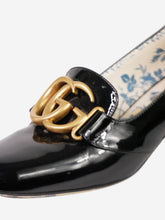 Load image into Gallery viewer, Gucci Black patent heels with GG emblem - size EU 36.5 Heels Gucci 
