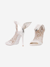 Load image into Gallery viewer, Silver embellished Galaxia sandals - size EU 39.5 Heels Rene Caovilla 
