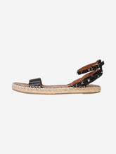Load image into Gallery viewer, Black Rockstud T 20 Espadrilles - size EU 39 Flat Sandals Valentino 

