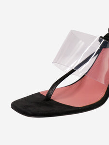 Amina Muaddi Black Zula sandal heels - size EU 38