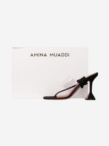 Amina Muaddi Black Zula sandal heels - size EU 38