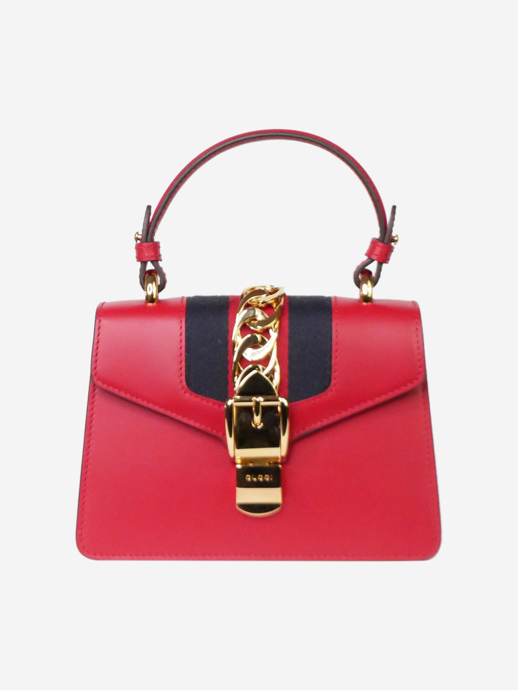 Red Sylvie leather mini top handle bag Top Handle Bags Gucci 