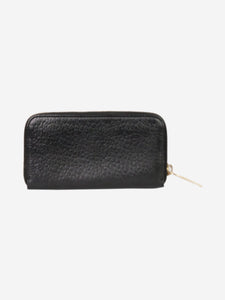 Burberry Black leather zipped purse