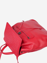Load image into Gallery viewer, Red drawstring backpack with intrecciato leather flap Backpacks Bottega Veneta 
