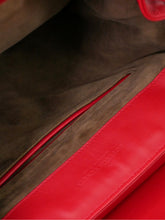 Load image into Gallery viewer, Red drawstring backpack with intrecciato leather flap Backpacks Bottega Veneta 
