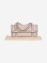 Load image into Gallery viewer, Pink suede contrastred trim flap top handle bag Top Handle Bags Loewe 
