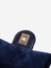 Load image into Gallery viewer, Blue mini square velvet 2020 Classic gold hardware single flap Cross-body bags Chanel 
