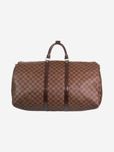 Load image into Gallery viewer, Brown 2010 monogram keepall Damier Ebene Bandouliere 55 travel bag Top Handle Bags Louis Vuitton 
